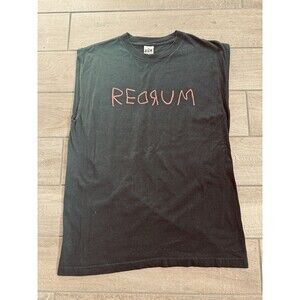 Vintage Stephen King Redrum Shinning JAM tag Black shirt adult Large HTF